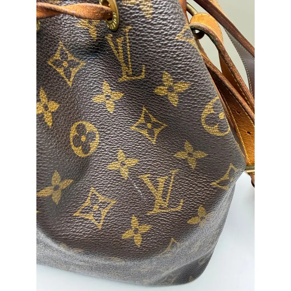 Vintage Louis Vuitton Noé Monogram Leather Shoulder Bag Cert. of Authenticity